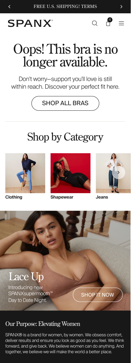 Bras 404 page