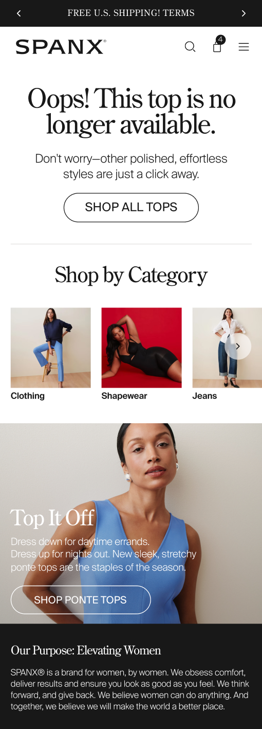 Tops 404 page